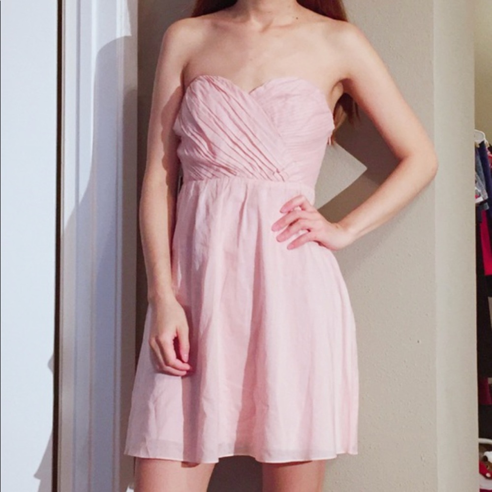 Express light pink mini dress